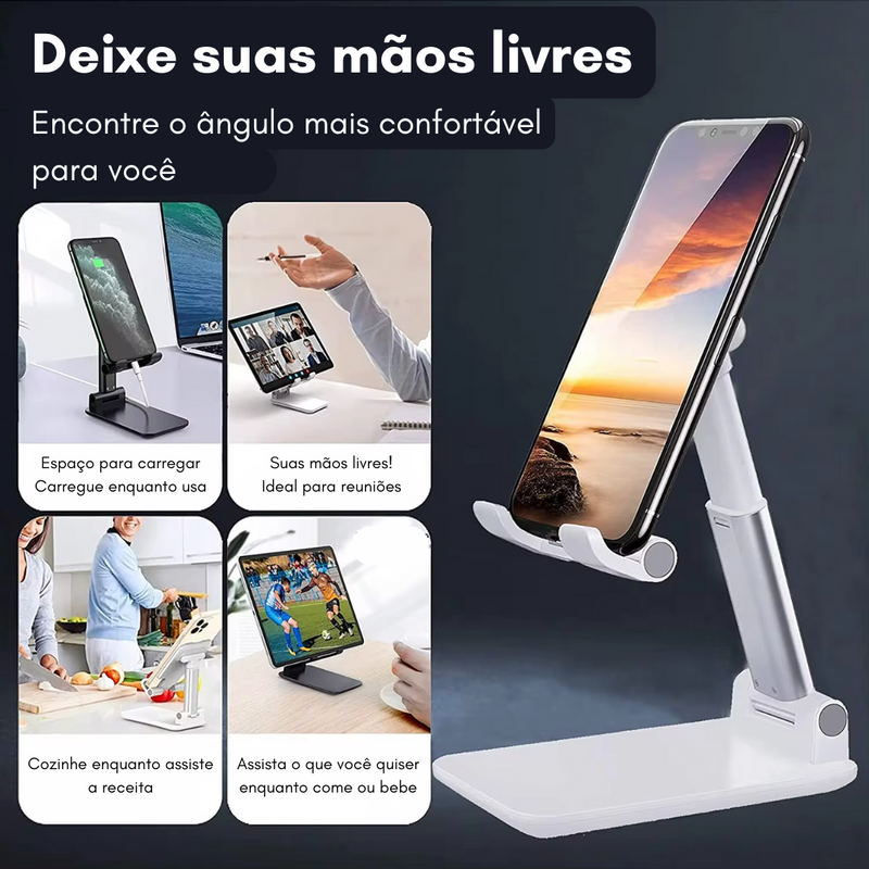 Suporte de Mesa Para Celular e Tablet Dobrável